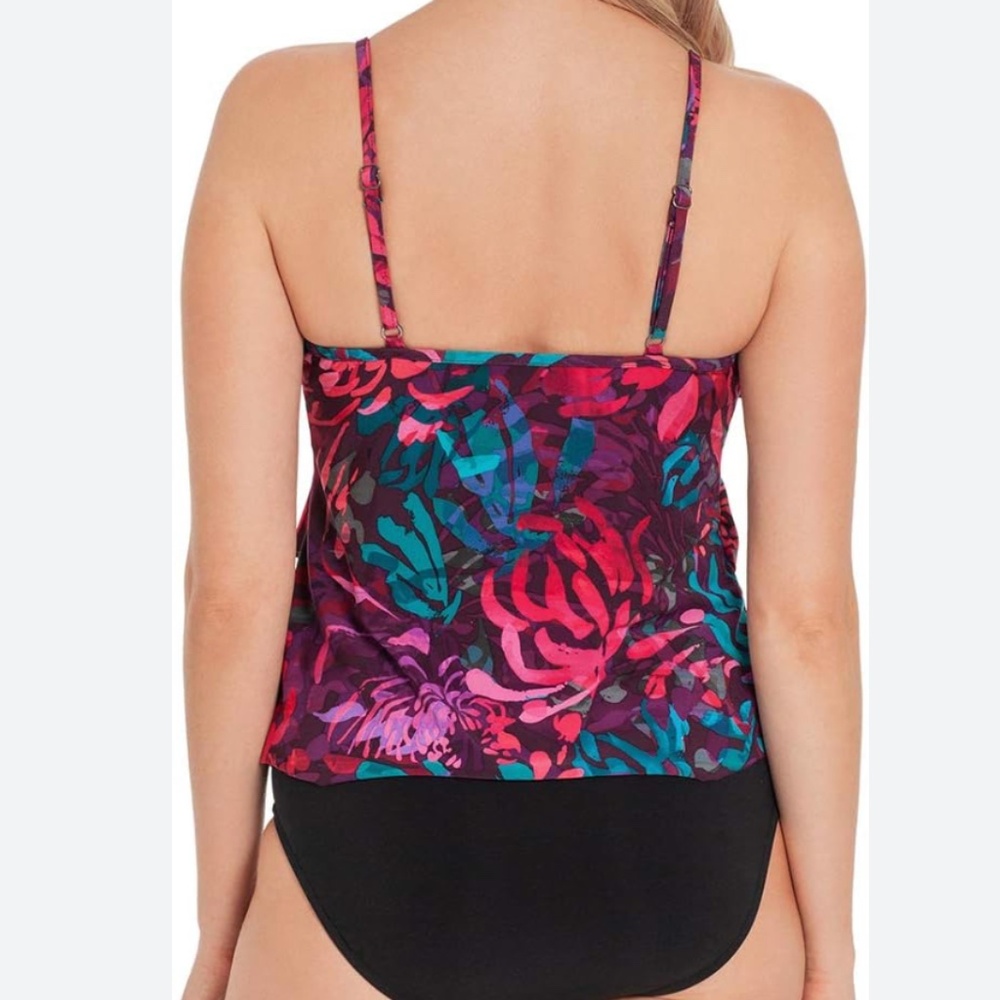 Magicsuit sz 12 Coral Springs Rita v neckline Tankini top - Picture 2 of 5